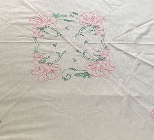 Floral embroidered round - embroidered,