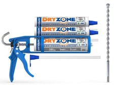Dryzone Damp Proofing Cream Kit Wall - DPC Injection,  Cox Mastic Gun, Drill Bit