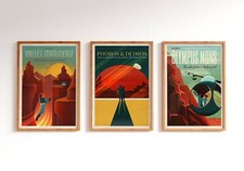 SpaceX Travel Poster, Mars