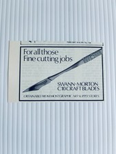 Vintage Print Ad 1983 Swann Morton Craft Blades Art Supply 4x2