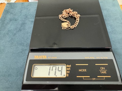 Rose gold curb link - rose, yellow