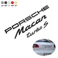 For PORSCHE Macan Turbo S Letters Rear Badge Emblem Look Deck Nameplate