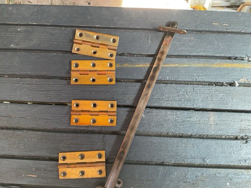 Old radio gram hinges with - gram,