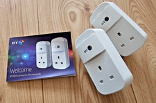 BT Mini Connector v1 Powerline Adapter Kit Passthrough Socket Ethernet