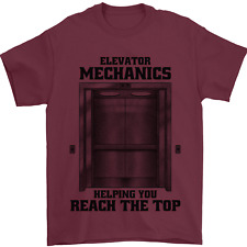 Elevator Mechanic Lift Engineer Mens T-Shirt 100% Cotton