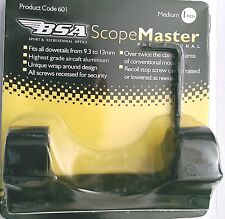 BSA 601 ScopeMaster 1 piece medium 1" tube scope mount 9.5mm to 11.5mm dovetails