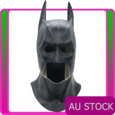 Mens Batman Mask Dark Knight Rises Super Hero Black PVC Party Costume Accessory