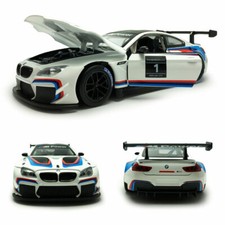 1/24 BMW M6 GT3 Model Car Diecast Toy Vehicle Toys for Boys Kids Gifts White
