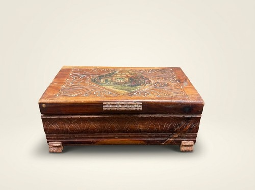 Antique hand carved cedar - hand, wood