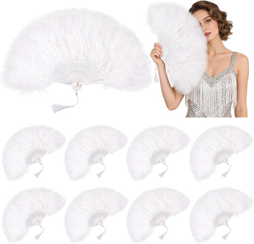 Pcs white marabou feather - white,