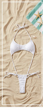 Micro White Bikini Monokini