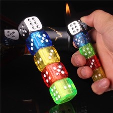 Free Name Engrave  Dice GAS lighter  Interest GAS lighter   Christmas gift #49