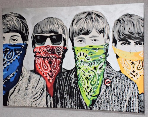 Banksy the beatles - beatles, bandanas