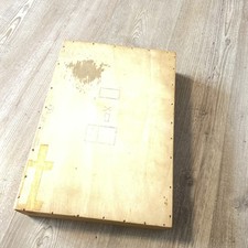 AN OLD WOODEN  STOREBOX