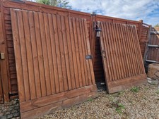 Side Hung Driveway Hinged Timber Wooden Garage Door Gates Barn Doors 