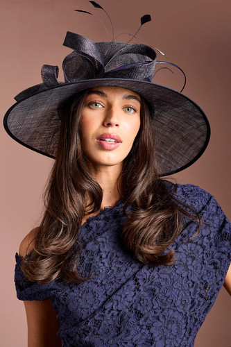 Coast navy fascinator - navy,
