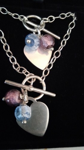 Sterling silver bar necklace - t-bar,