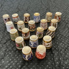 x20 Vintage Royal Crown Derby Thimbles ~ See Photos. Excellent Collection.