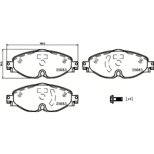 Brembo p85147 brake pad - p85147,