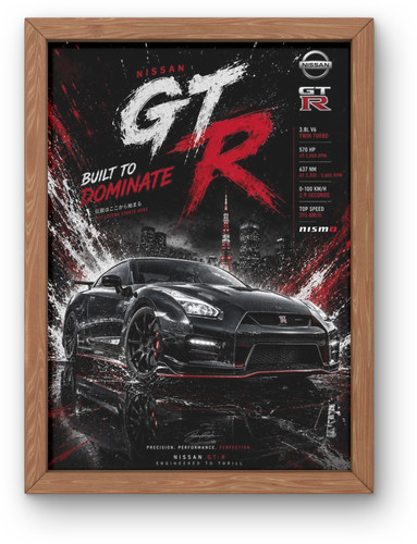 Nissan r35 nismo - r35, poster