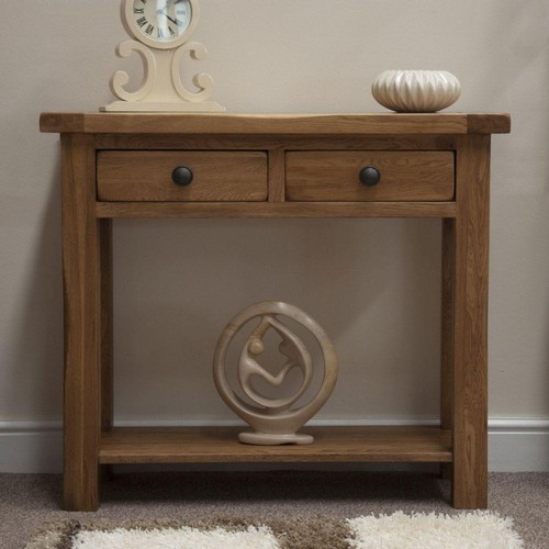 Solid oak console table - solid,