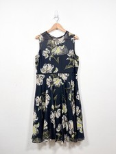 Hobbs Dress UK 16 Black Ava Floral Flower Occasion Formal Wedding Guest Evening