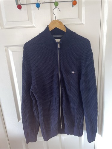 Gant navy zip cardigan - gant,