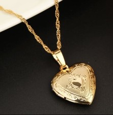 9k Gold Locket Pendant Double