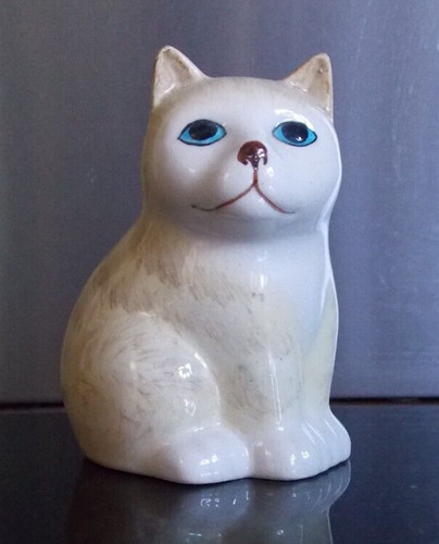 Pottery cat kitten figurine - cat, /kitten