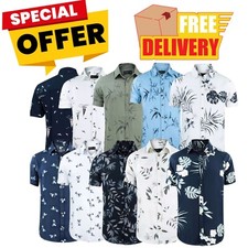 Mens Viscose Hawaiian Shirt - 🌴🌺 Casual Summer Short Sleeve