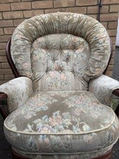 Vintage Floral Upholstered