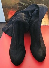 Jus Fab Black Heeled Womens Boots Size 5