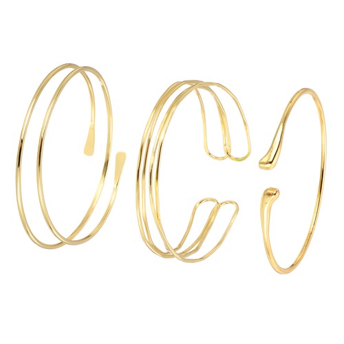 3pcs gold arm - cuff, bracelet