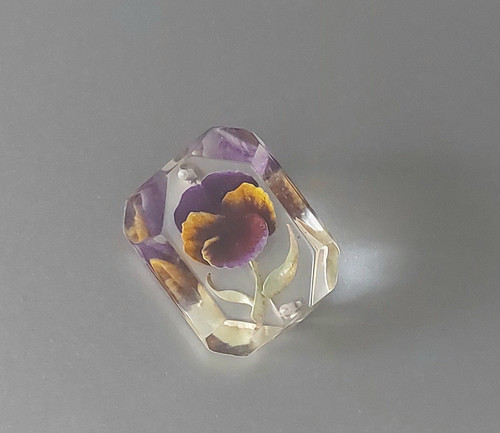Vintage brooch 1940s usa pansy - vintage,