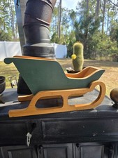 VTG Wooden Sleigh Planter Box