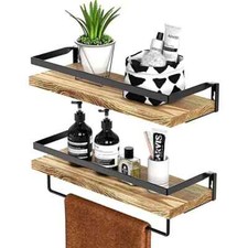 2Pcs Wooden Floating Shelves