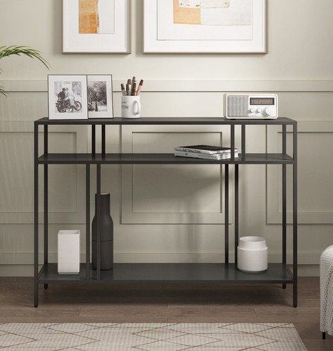 Console table black metal - table,,