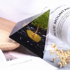 6cm Amethyst Crystal Healing Pyramid Chakra Energy Orgone Stone Ornaments