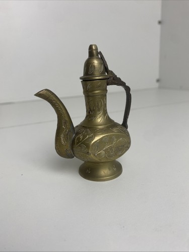 Vintage indian brass ewer - brass,