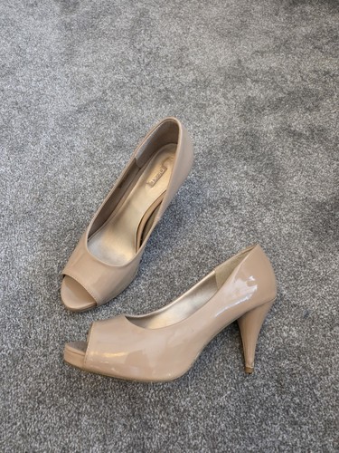 Next platform peep toe nude - platform,