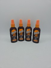 4 x Malibu SPF 30 Dry Oil Spray 100ml – Sun Tan Holiday Glow Skin Care Travel