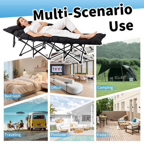 Folding camping cot bed with - camping,