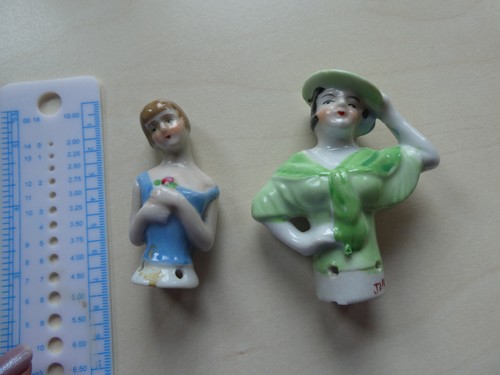 Two vintage porcelain half - vintage,
