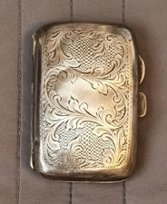 1907 Sterling Silver Cigarette Case George Loveridge & Co  Birmingham Hallmark