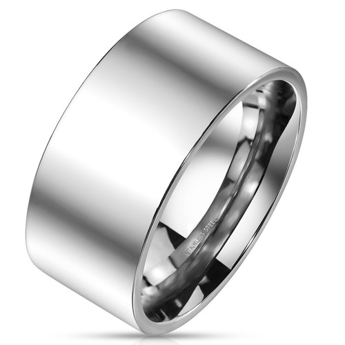 Mens 10mm wide stainless - mens,