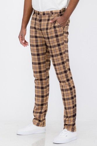 Mens checker slim fit plaid - checker,
