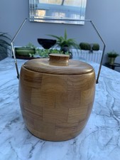 Vintage Oak Ice Bucket Biscuit
