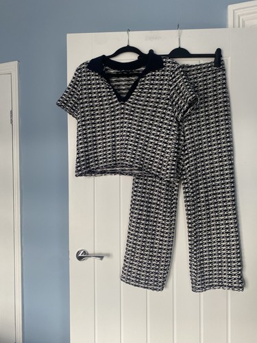 Zara navy blue - blue, white