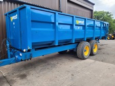 West 14 Ton Root / Grain Trailer.  Hydraulic Tailgate, Sprung Drawbar.