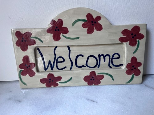 Welcome sign plaque ceramic - welcome,